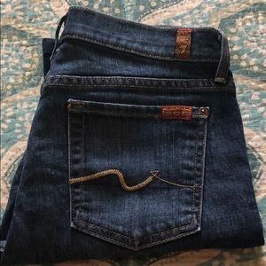 7 for all mankind straight leg crop jeans size 30